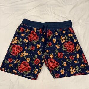 George Men's Navy Floral Athletic Shorts